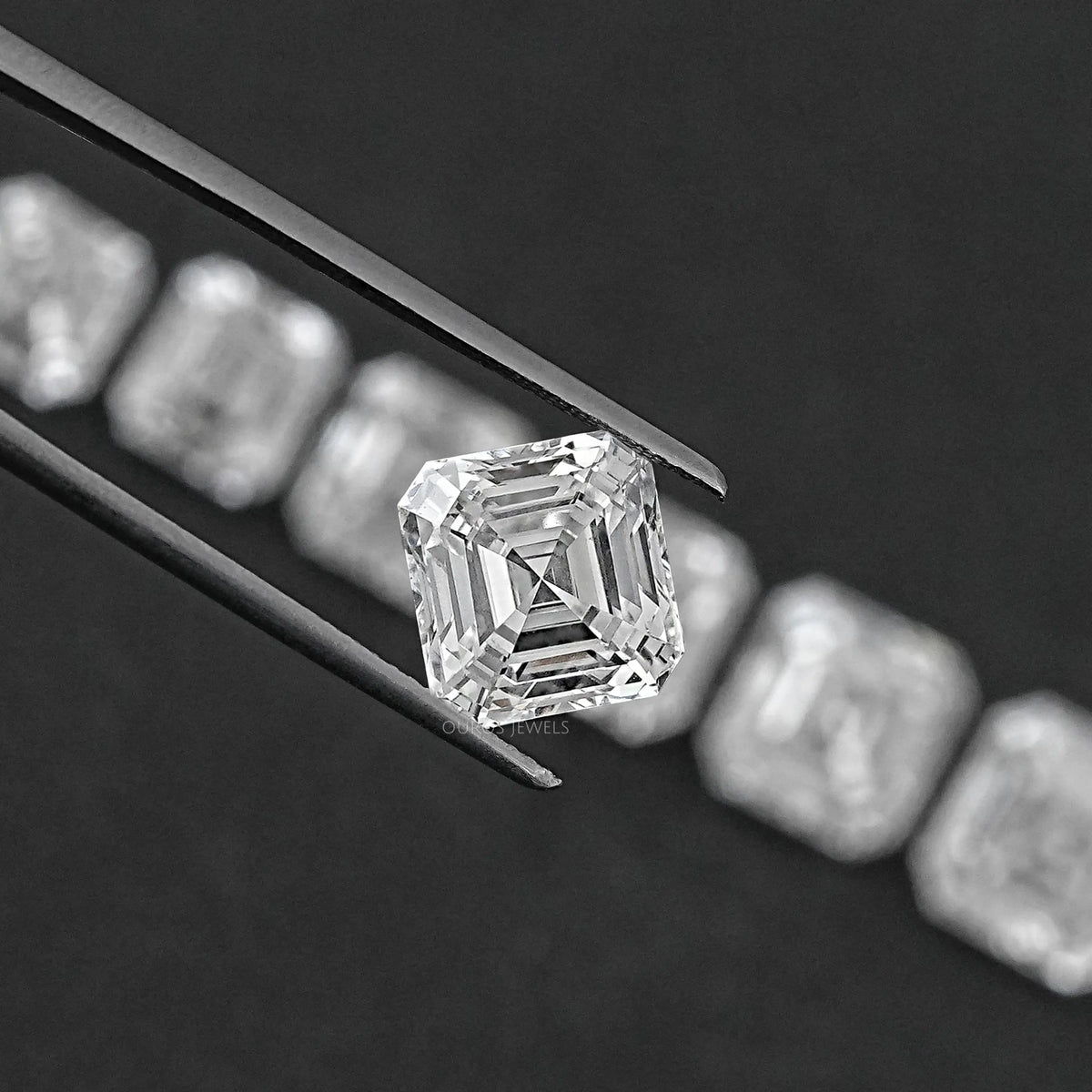 Certified Asscher Cut Lab Grown Diamond Loose