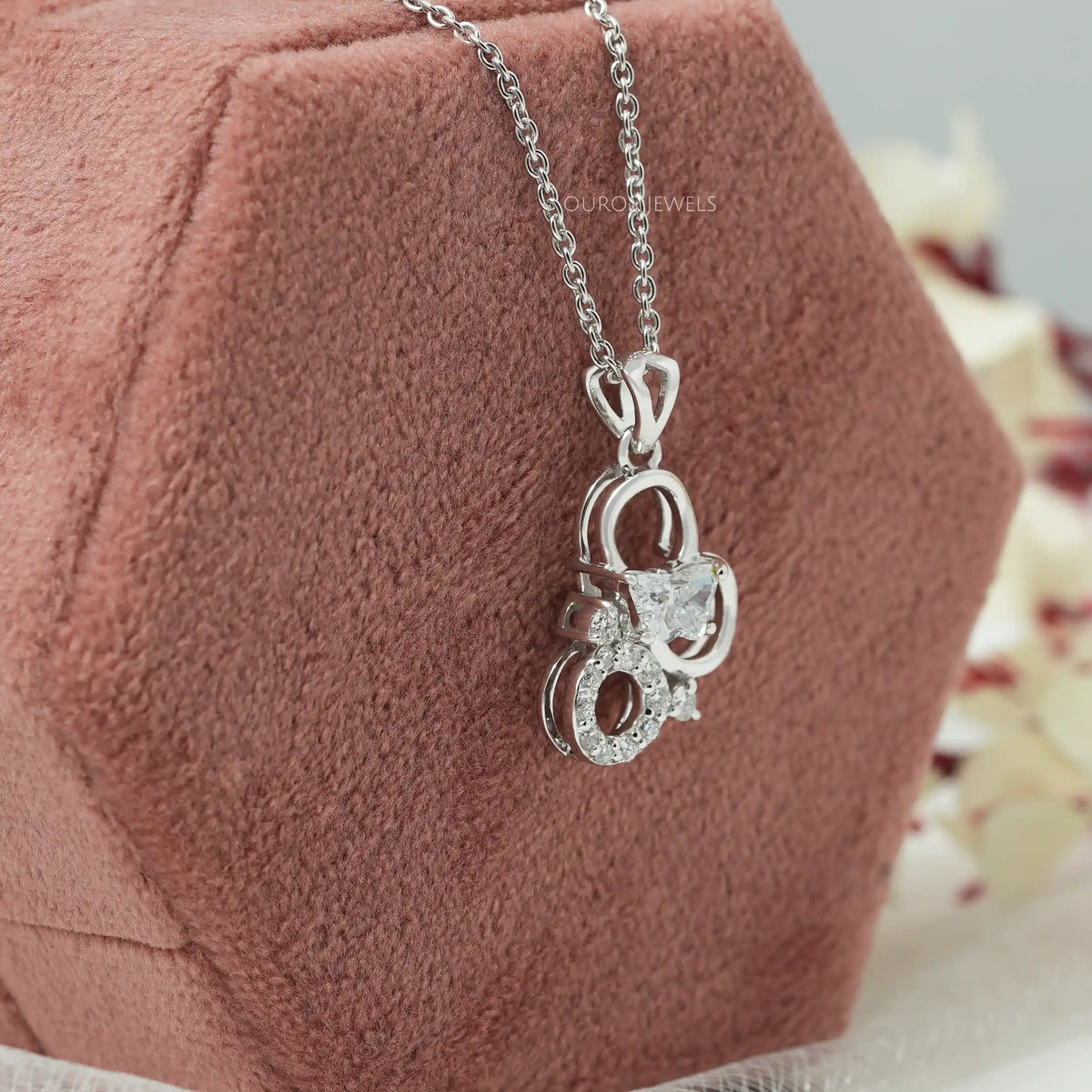 Butterfly Cut Lab Diamond Anniversary Necklace Necklaces