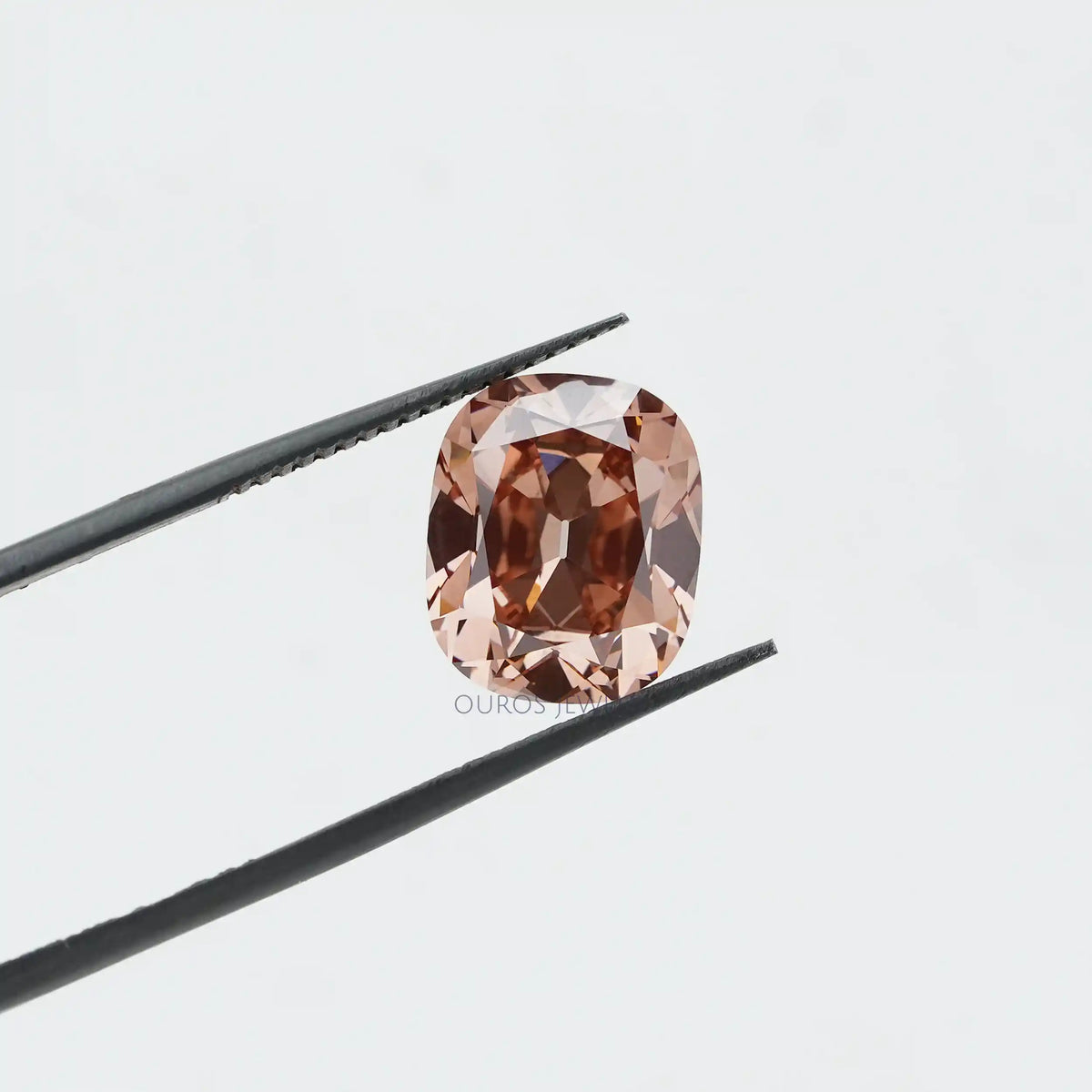 Fancy Pinkish Brown Cushion Cut Lab Diamond Loose