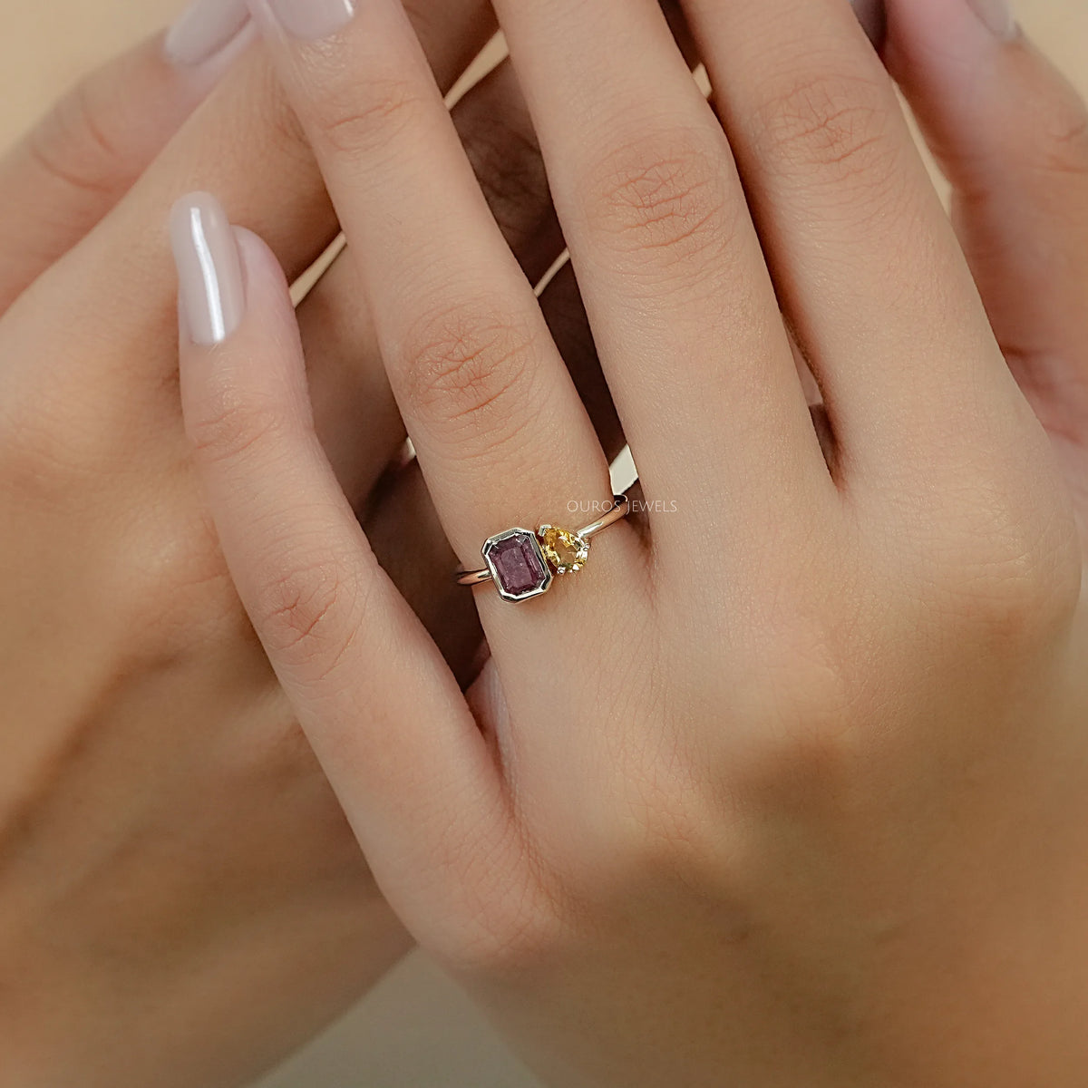 Natural Gemstone Toi Moi Engagement Ring Ring