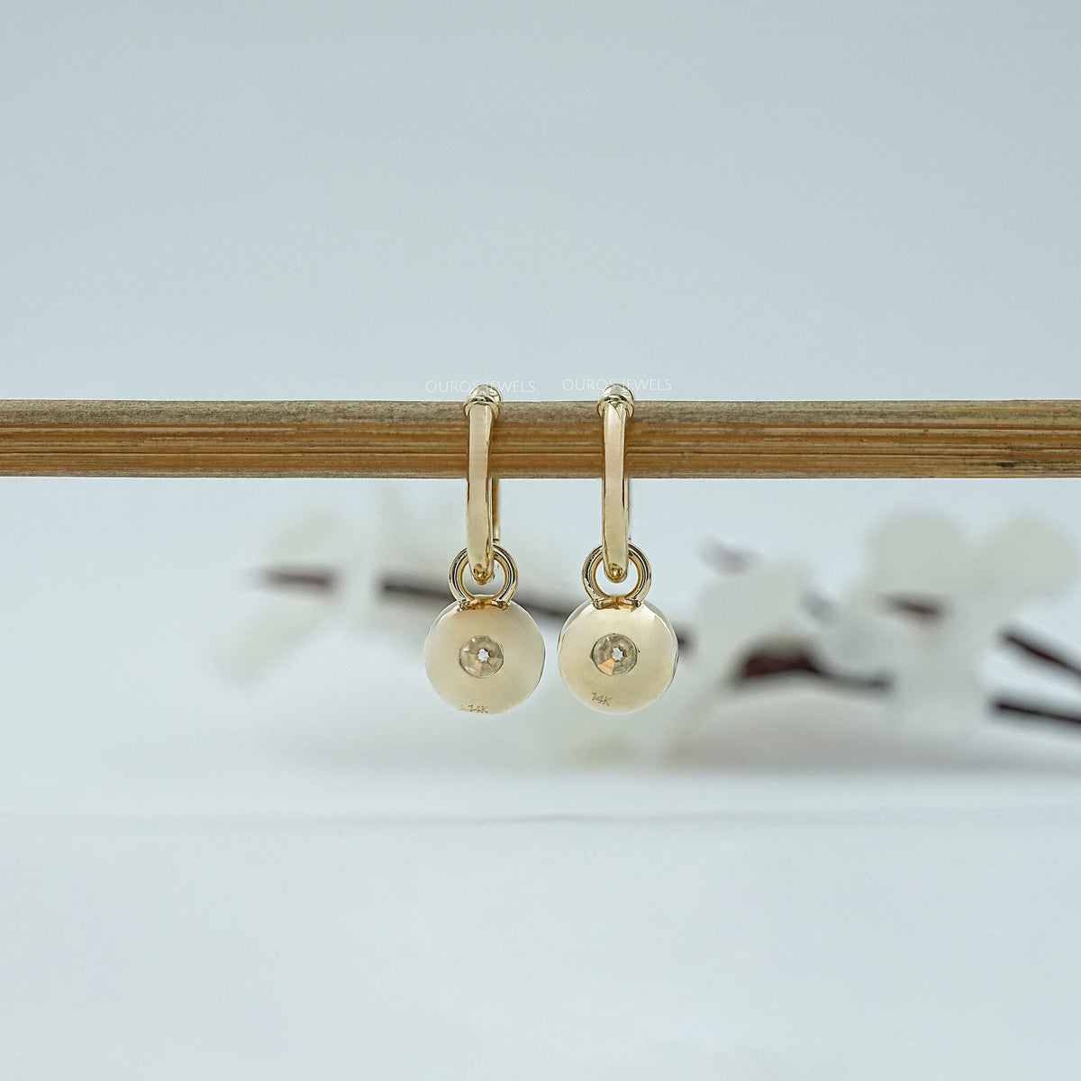 Boucles d'oreilles heurtoirs de porte en diamant taille ancienne