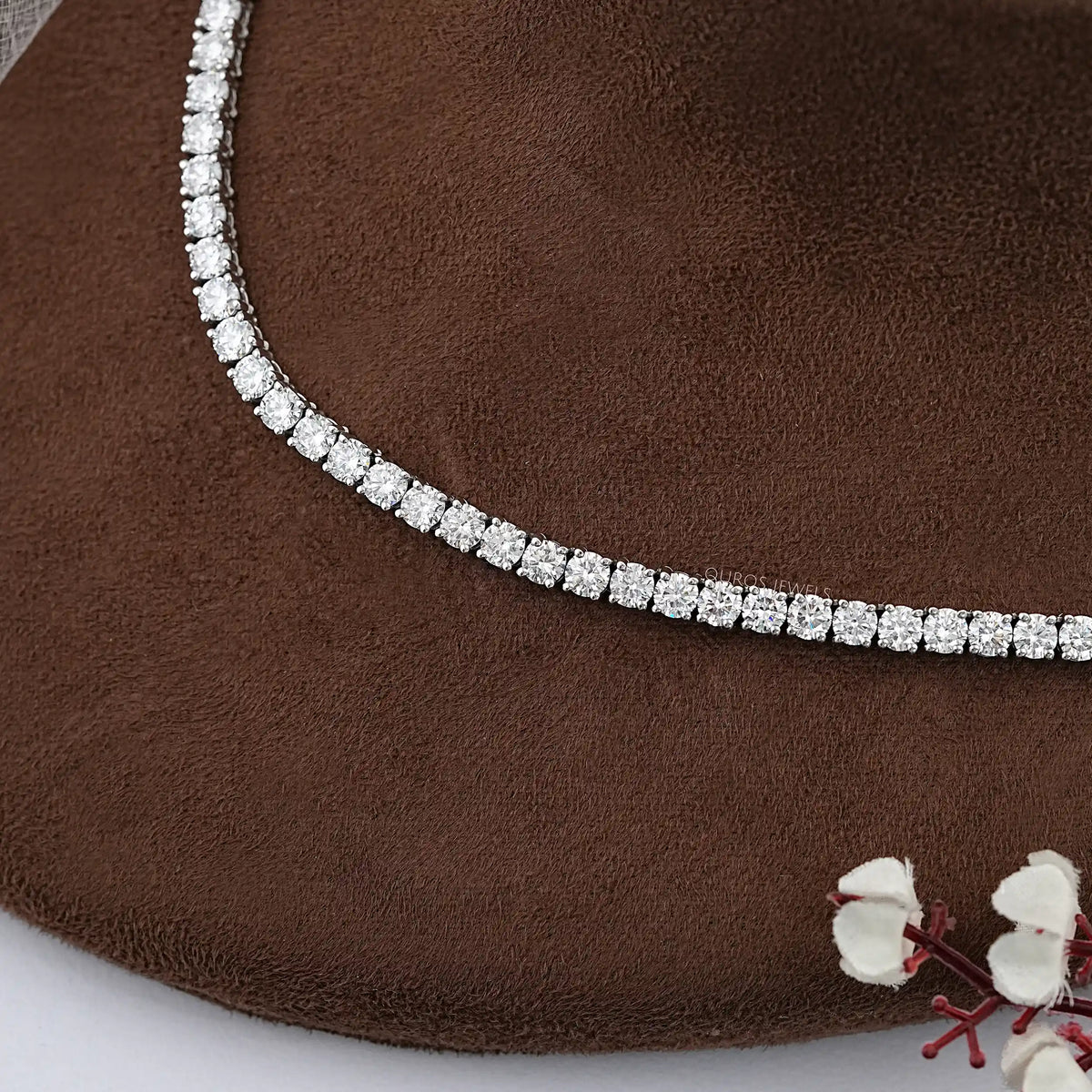 Round Cut Lab Diamond Tennis Necklace - 4.50 MM Necklaces