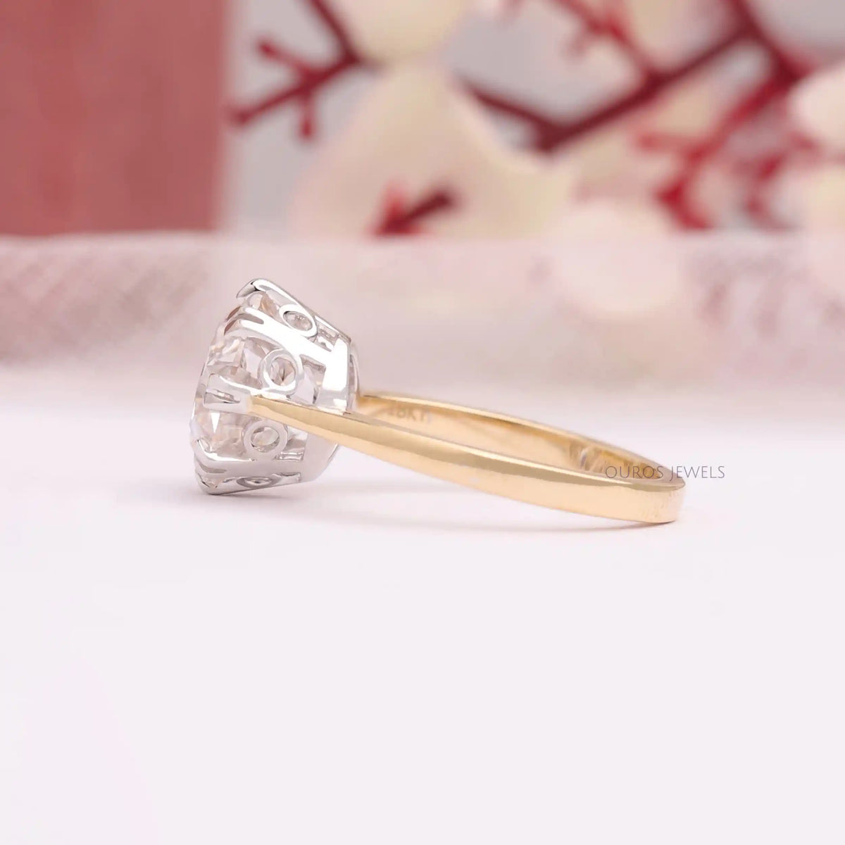 Old European Round Cut Solitaire Engagement Ring Rings