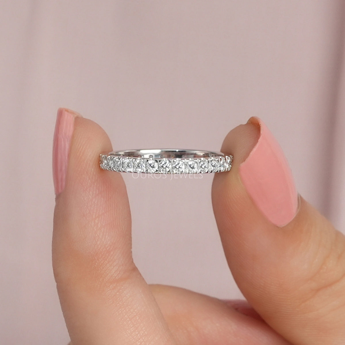 1.80 MM Round Cut Lab Diamond Eternity Wedding Band Ring