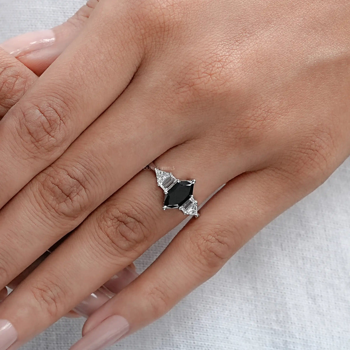 Dutch Marquise Black Diamond Anniversary Ring Ring