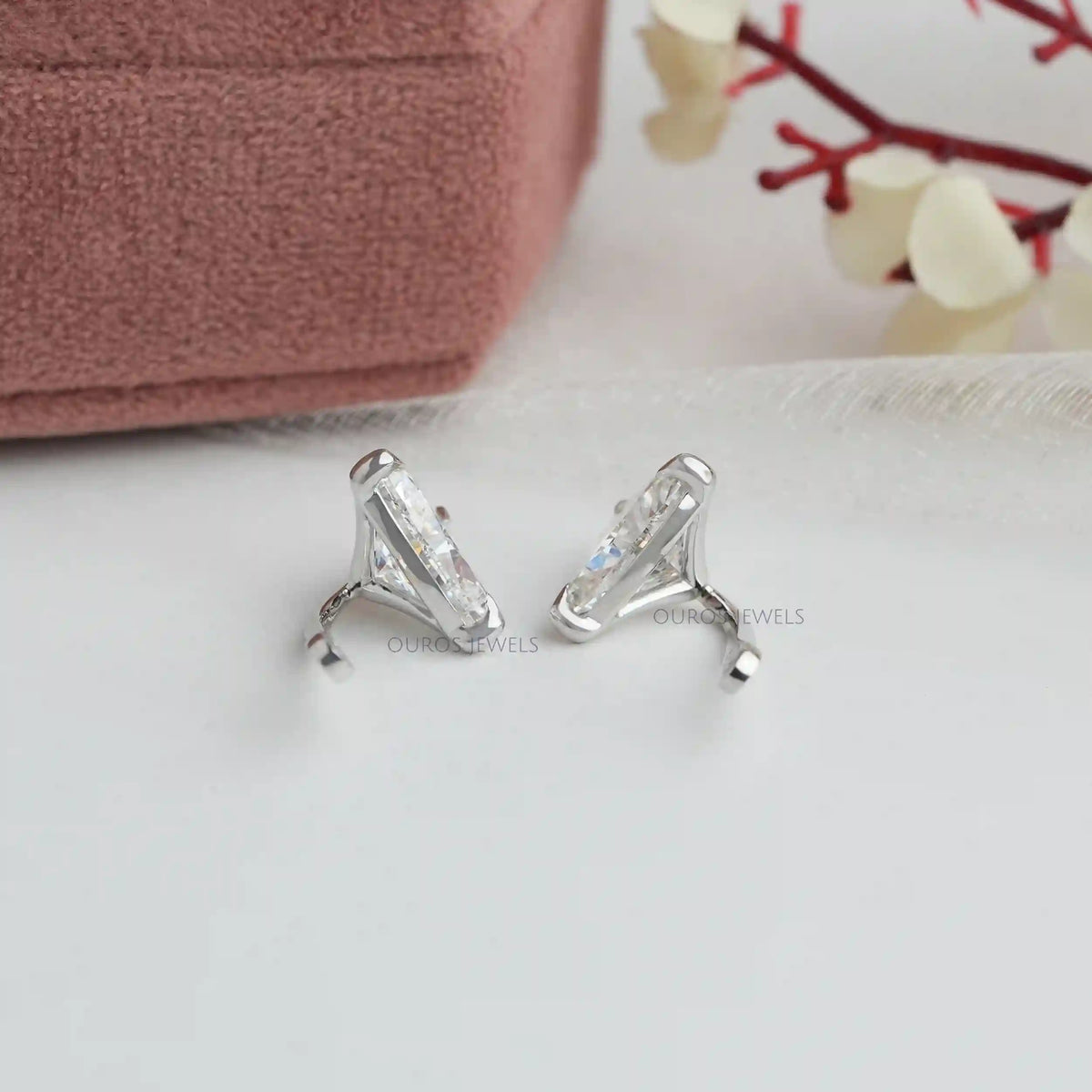 Trillion Cut Lab Grown Diamond Jacket Earrings
