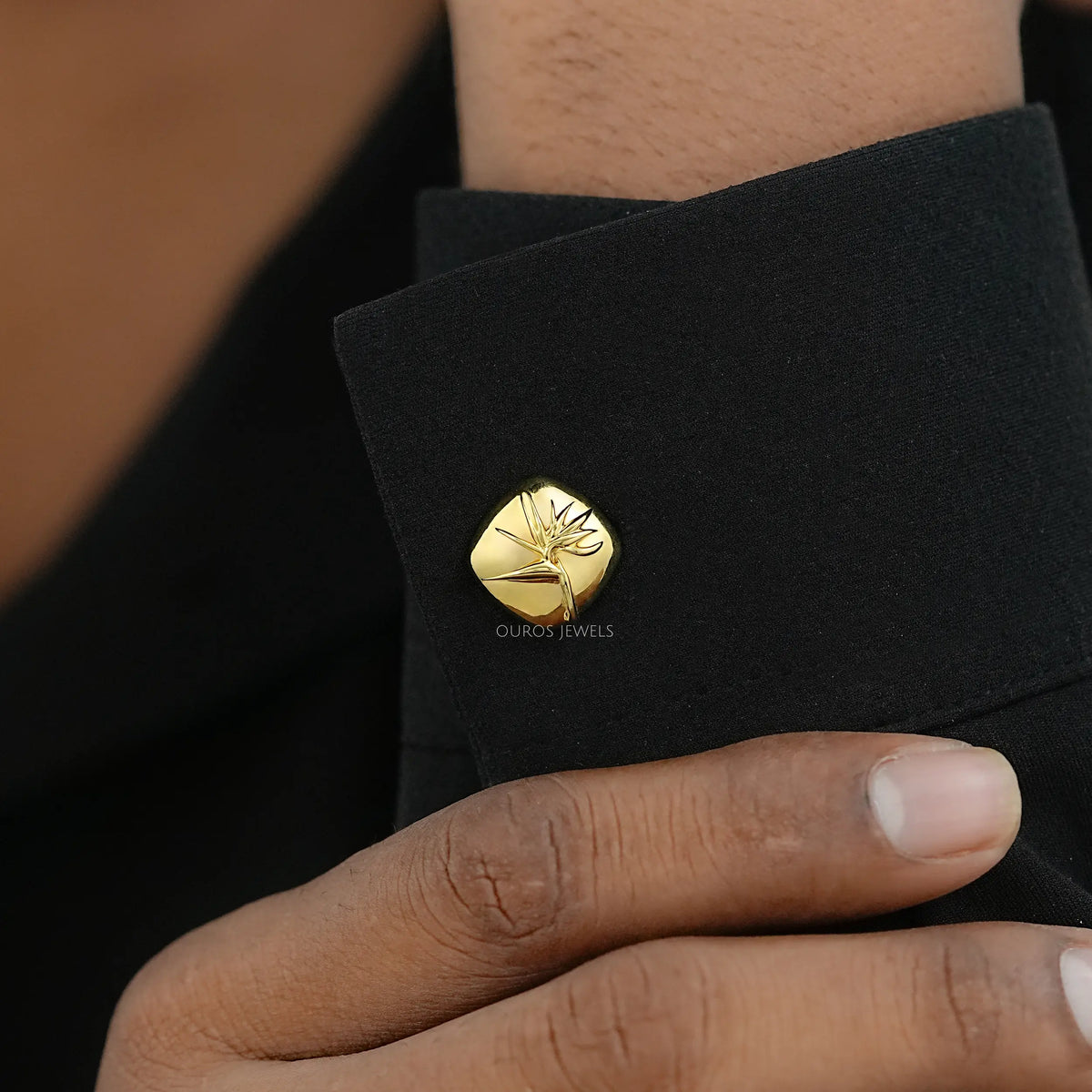 Yellow Gold Cufflink For Men's