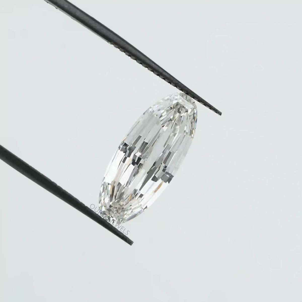 Step Cut Long Oval Lab Grown Diamond Loose