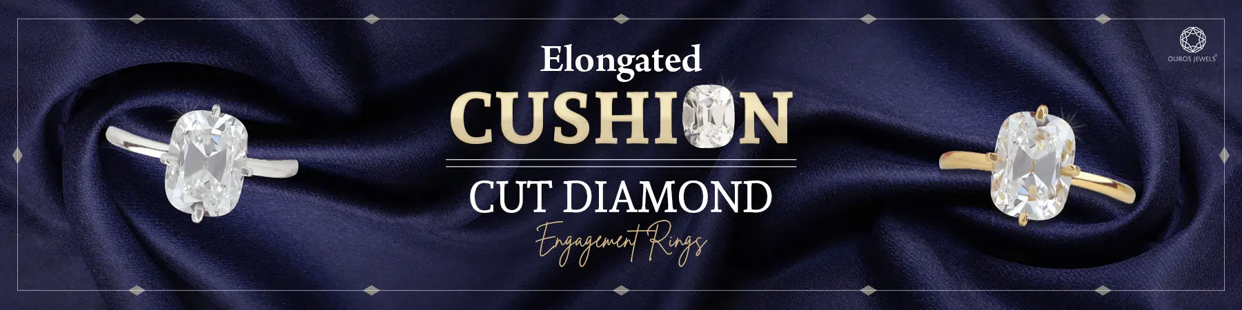 Image is showing Elongated Cushion Cut Diamond Engagement Ring