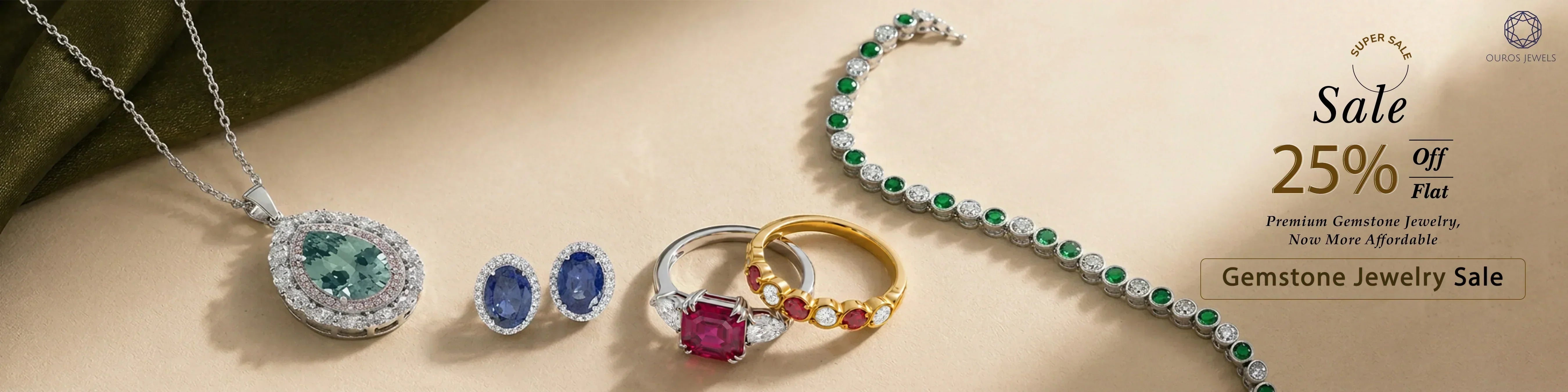 Gemstone Jewelry Sale: Save 25% on Colorful Jewelry at Ouros Jewels