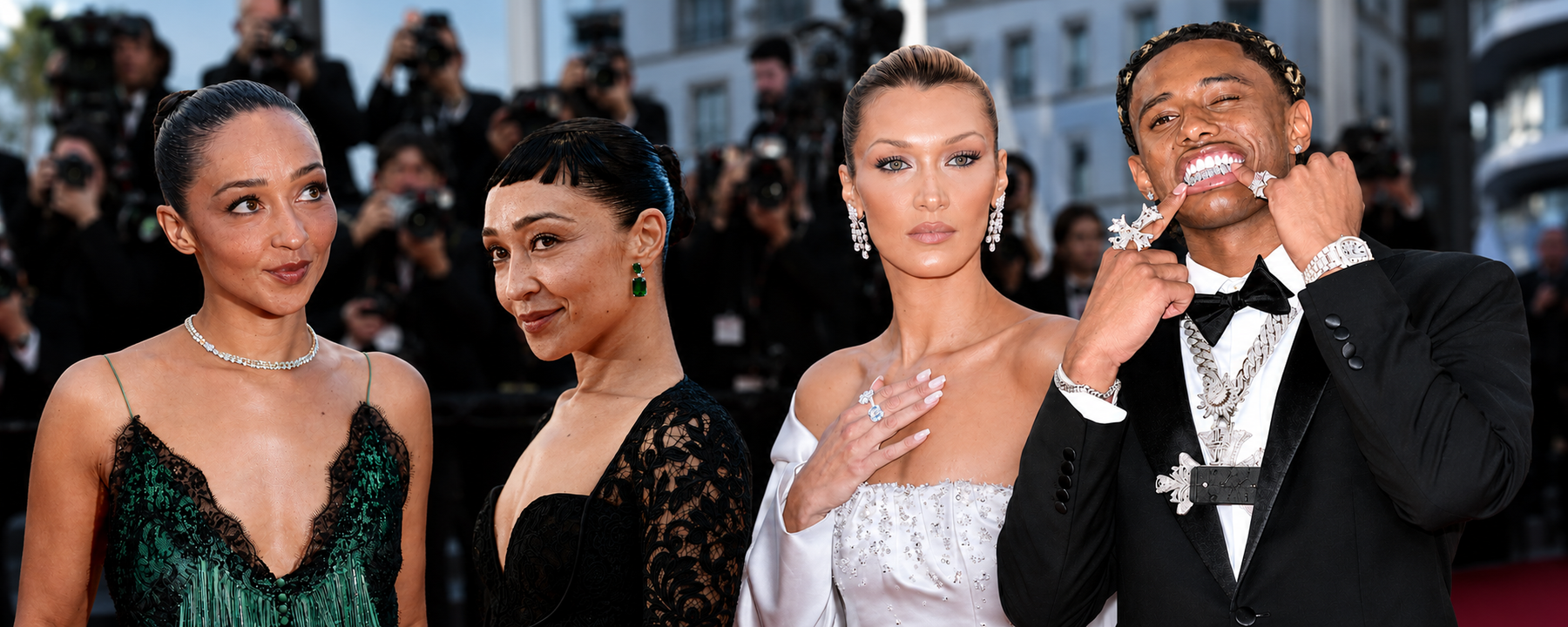 Cannes Film Festival 2026 red carpet diamond jewelry looks : Including celebrities wearing diamond chokers, emerald drop earrings, and statement diamond pieces