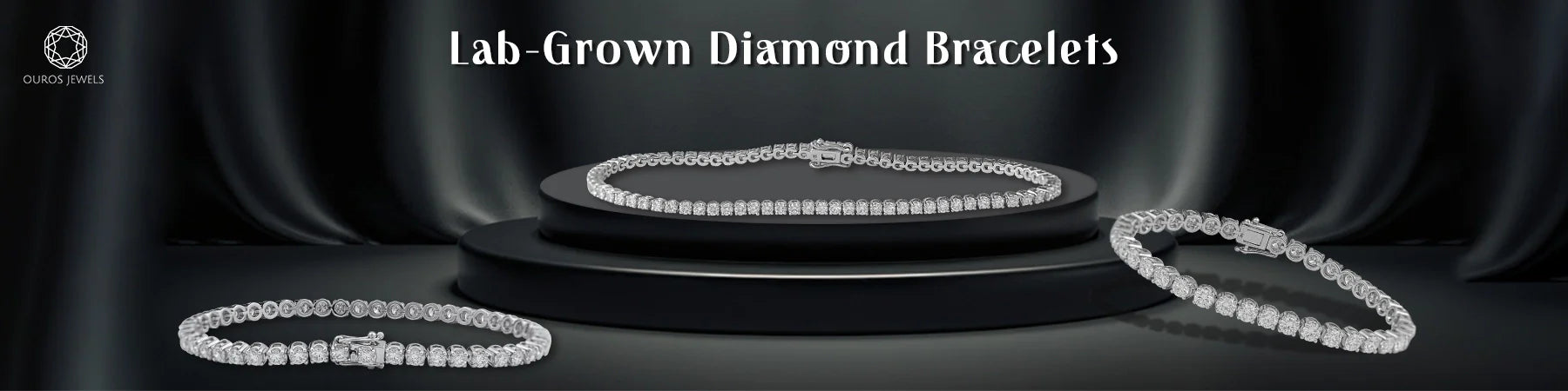 Image showing luxurious Lab-Grown Diamond Bracelets