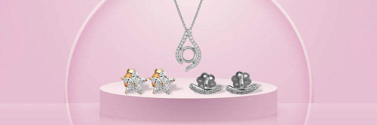 An elegant yet affordable lab-grown diamond jewelry including stud earrings, necklaces under 300$