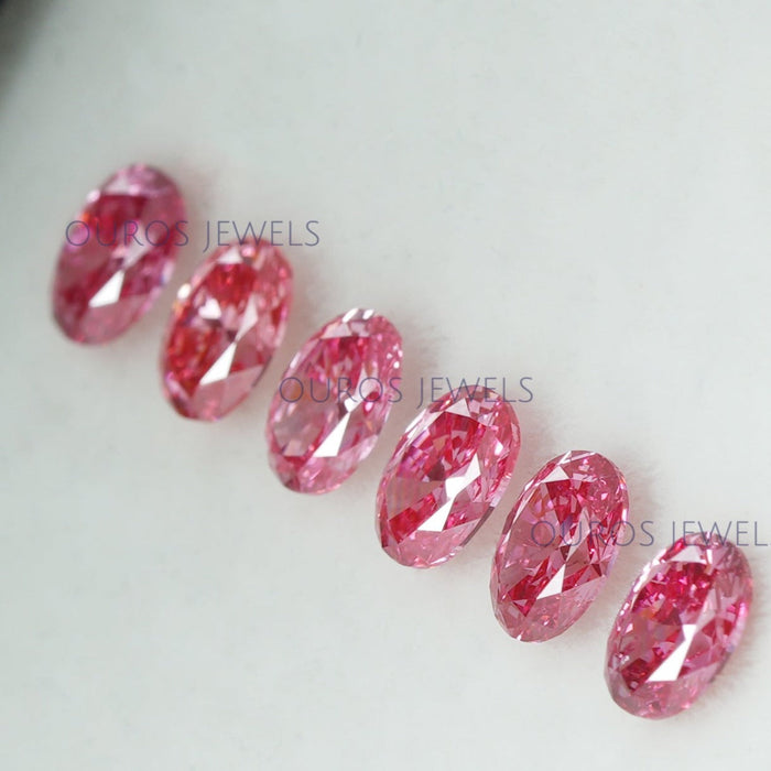 0.30 Carat Each Pink Oval Loose Diamond Ouros Jewels