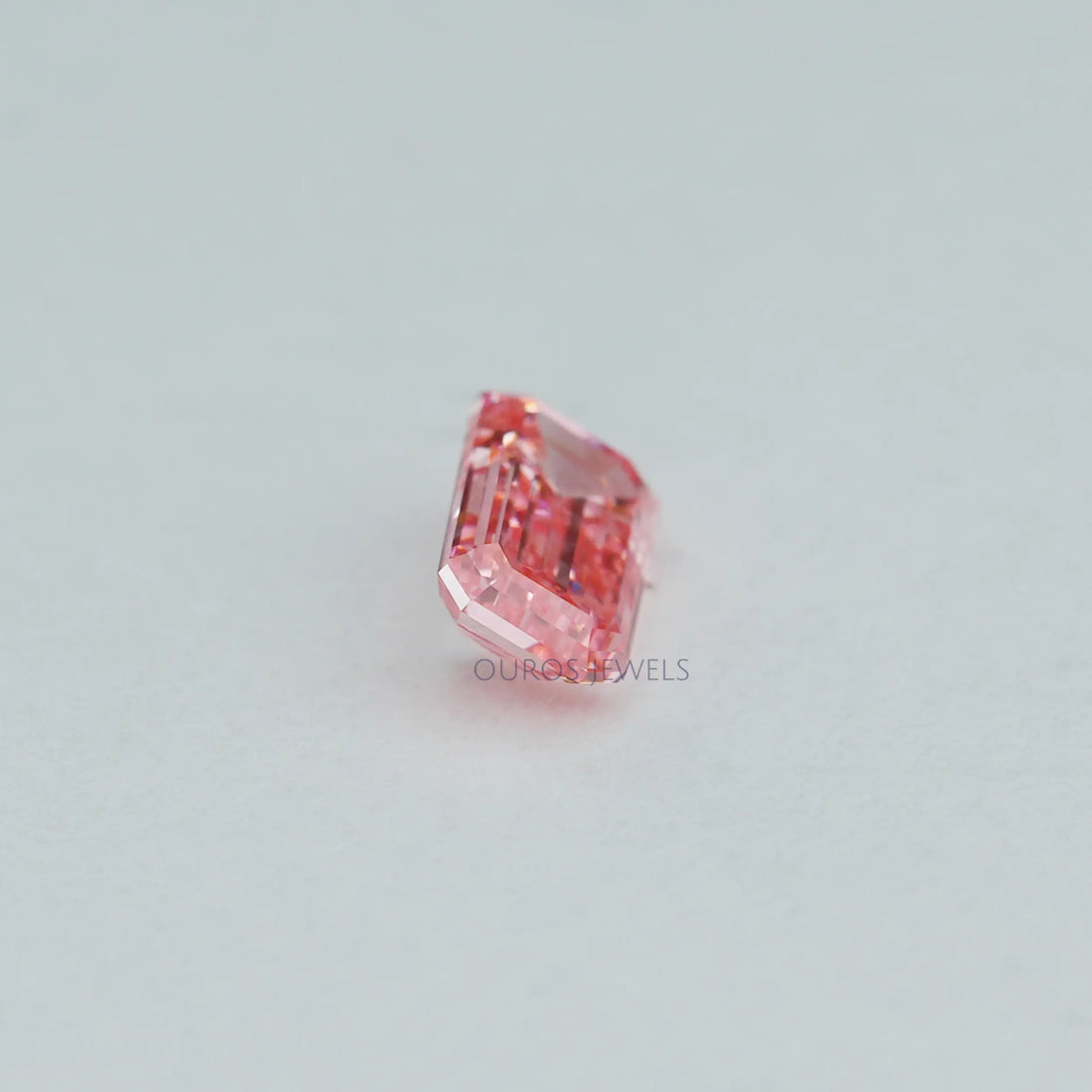 Pink Emerald Cut Lab Grown Diamond Loose