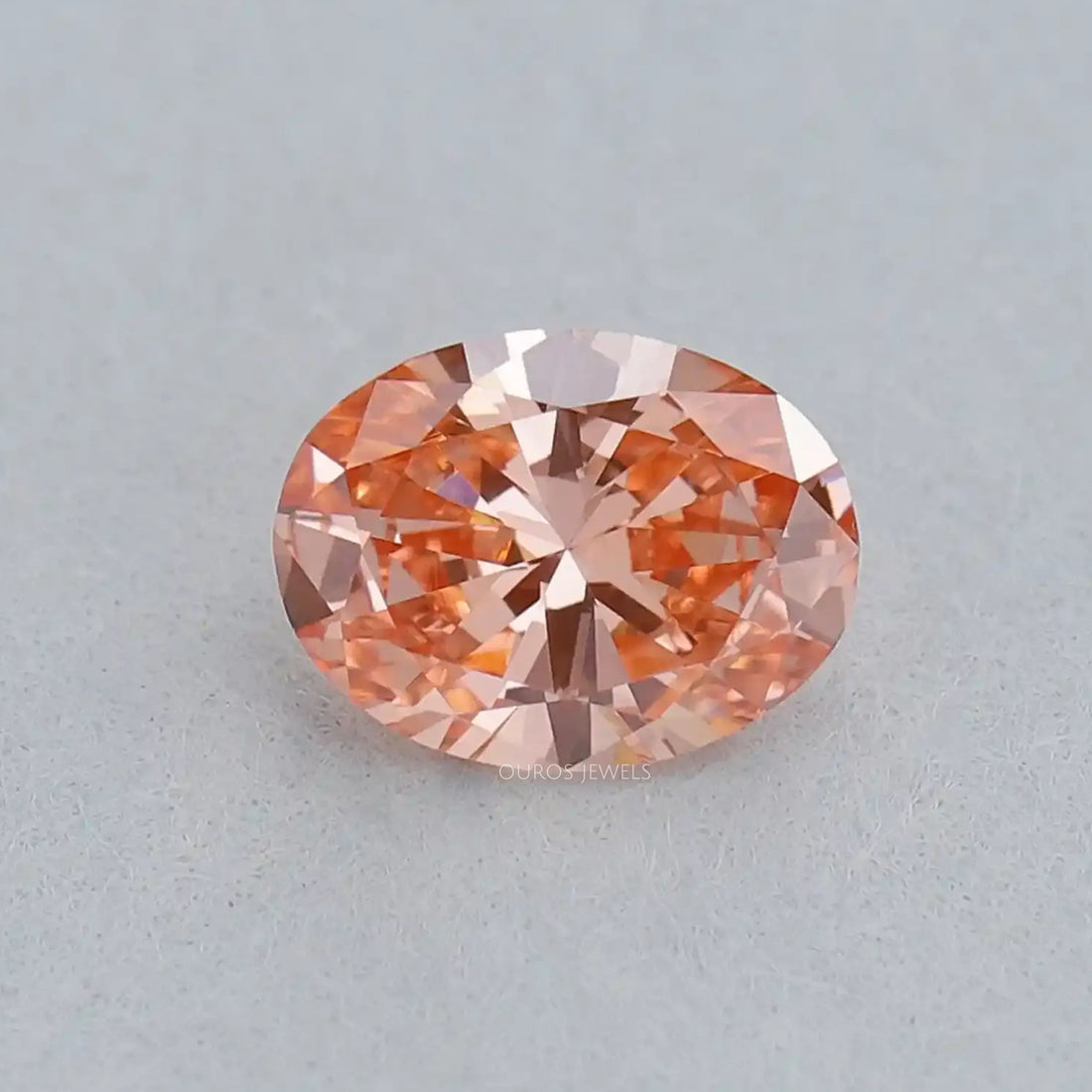 0.82 Carat Fancy Pink Vivid Oval Cut Lab Grown Diamond Loose