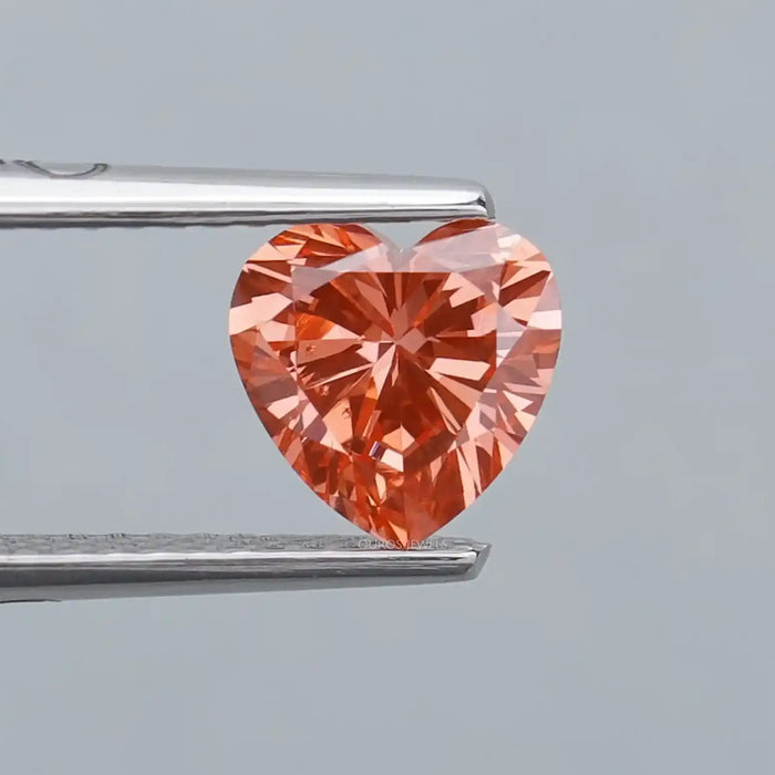 0.90 Carat Vivid Pink Heart Cut Lab Grown Diamond