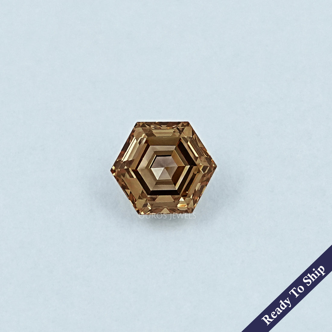 1.05 CT Champagne Hexagon Cut Loose Diamond Loose