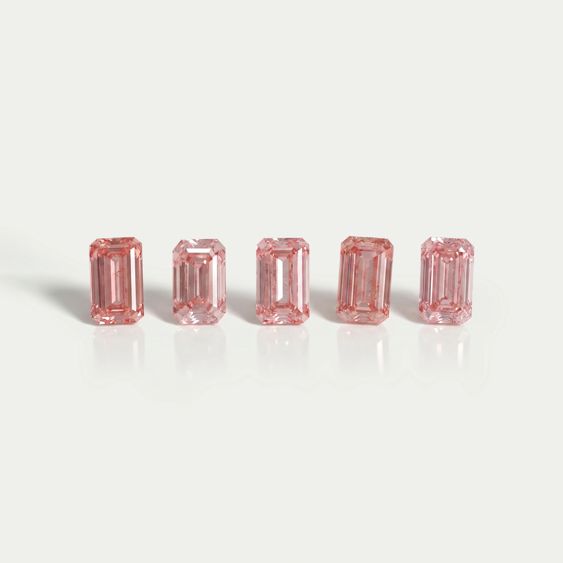 Pink Emerald Cut Lab Grown Diamond Loose