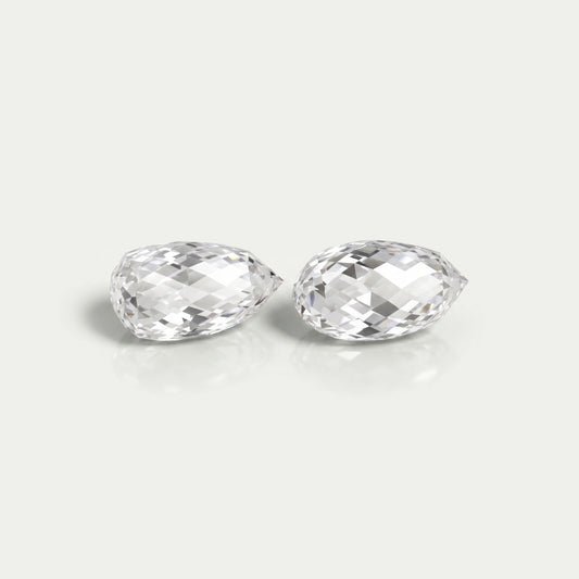 Pineapple Cut Matching Pair Of Lab Grown Diamond