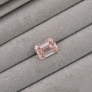 Diamant de laboratoire taille émeraude rose - 10,08 ct certifié