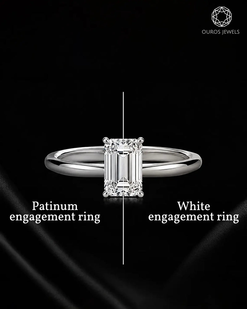 White Gold vs Platinum Engagement Ring