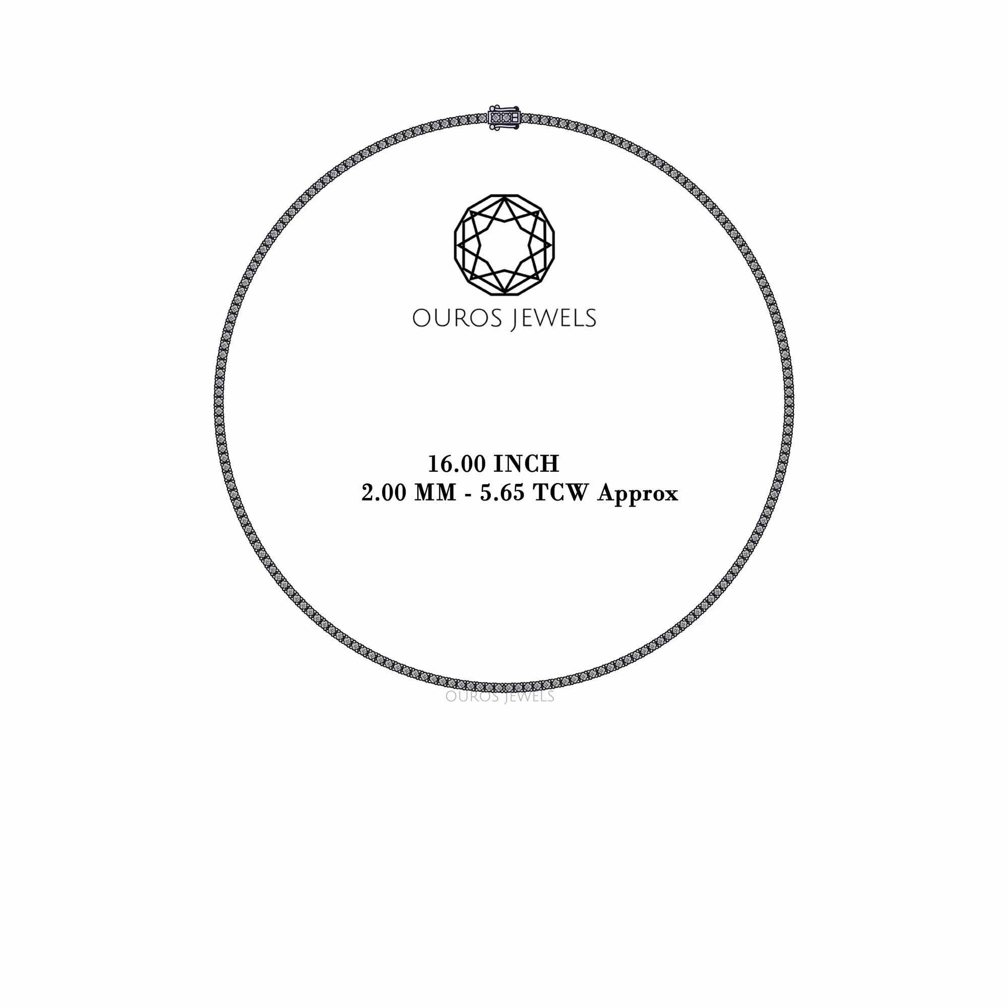 Stunning Round Cut Lab Diamond Tennis Necklace Necklaces