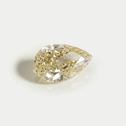 2.15 Carat Yellow Pear Cut Lab Diamond
