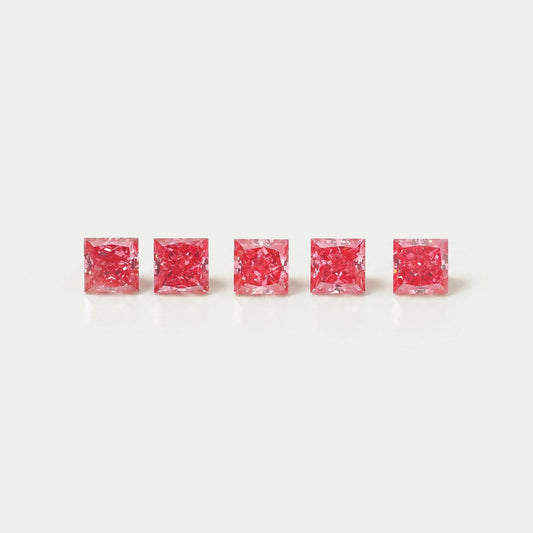 0,52 carat chacun, diamant de laboratoire Pink Princess