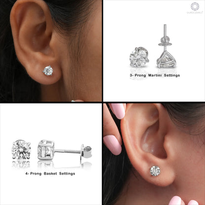IGI Certified Round Lab Grown Diamond Stud Earrings Earring