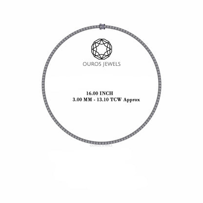 Stunning Round Cut Lab Diamond Tennis Necklace 3.00 MM Necklaces