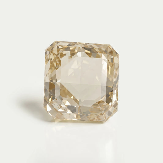 Diamant taille radiant carré jaune taille rose de 3,45 carats