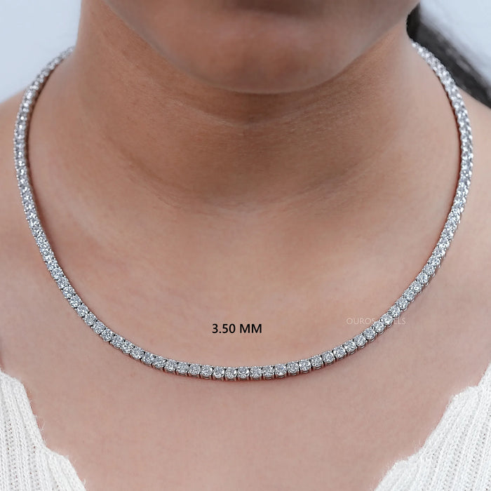 Collier magnifique avec diamants taillés en laboratoire de 3,00 mm