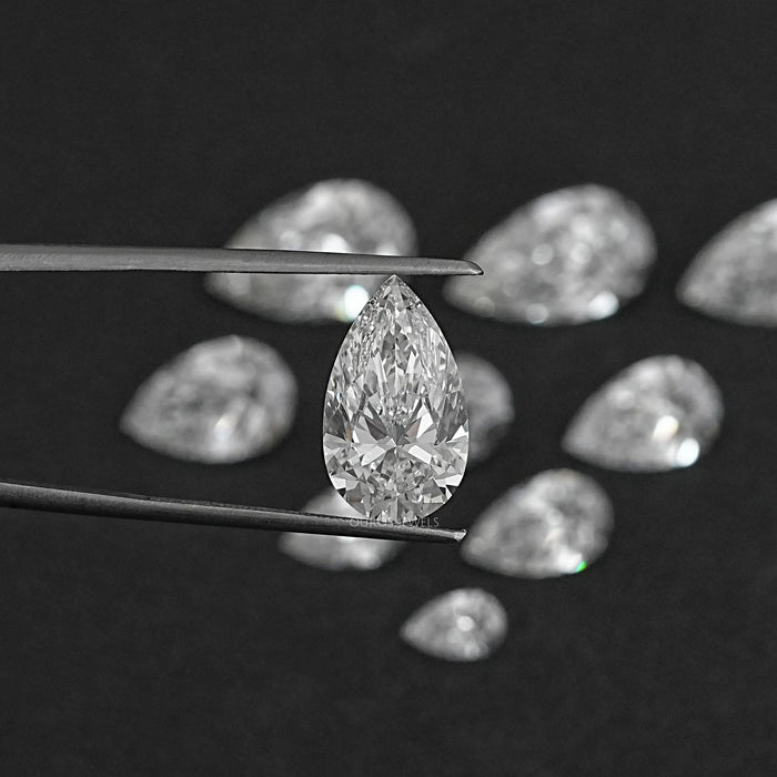 Diamant taillé en poire, cultivé en laboratoire et certifié IGI