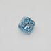 front view of 5.00 carat blue cushion cut lab created diamond loose