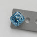 5.00 carat blue cushion cut lab grown loose diamond on matte material