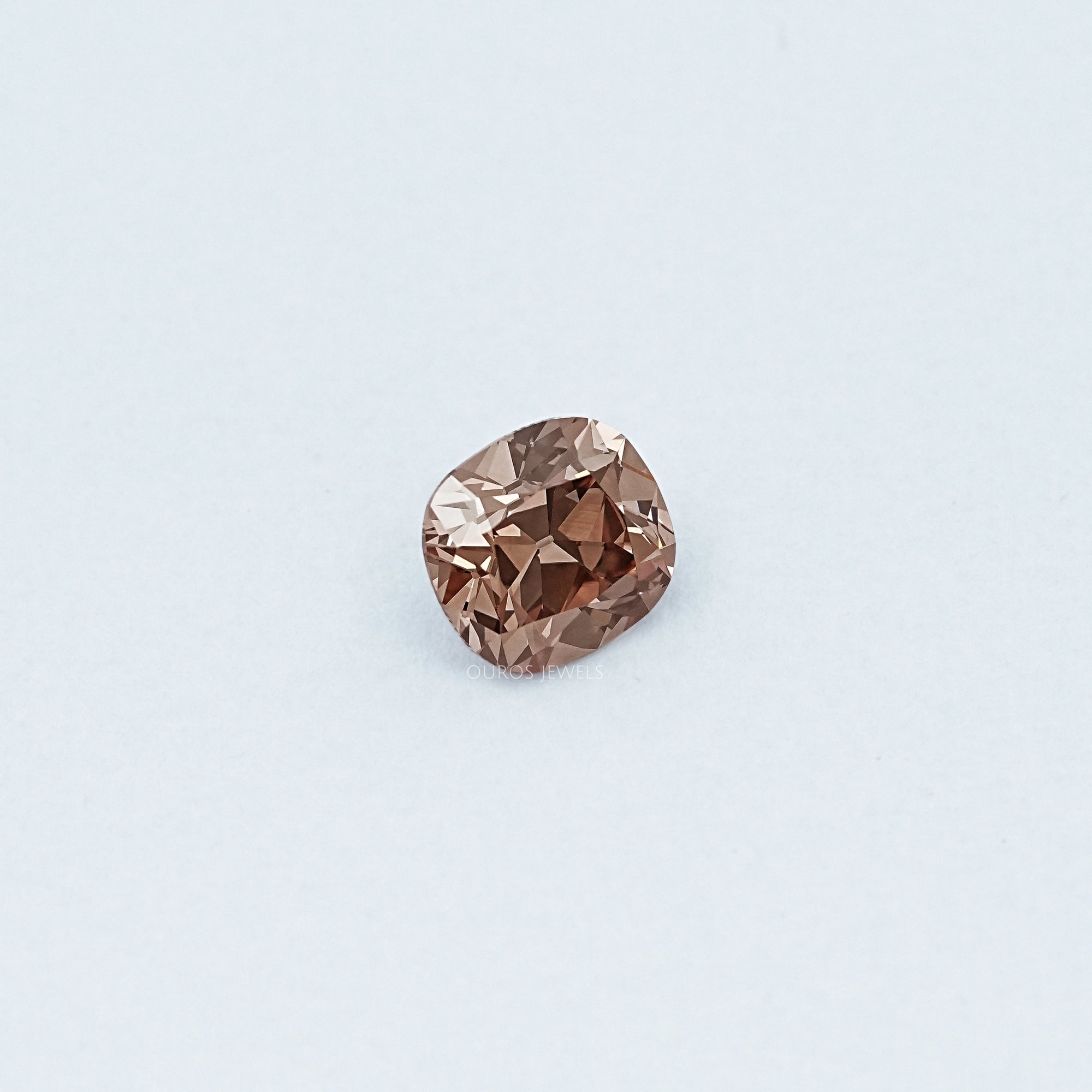 5.08 CT Old Mine Cushion Cut Champagne Diamond Loose