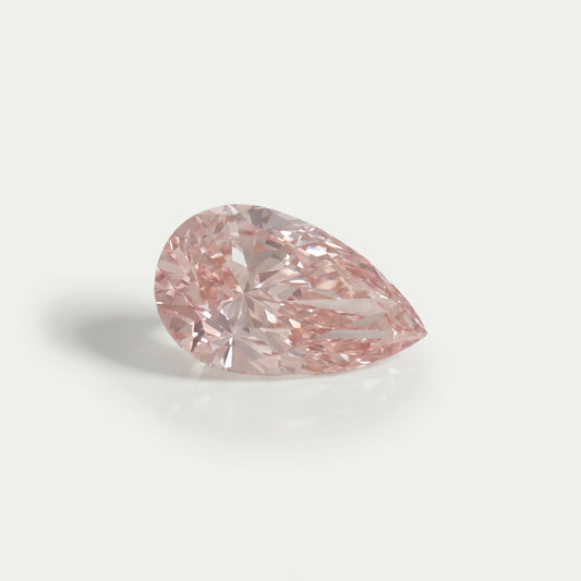 Diamant de laboratoire rose fantaisie taille poire de 5,11 carats en vrac