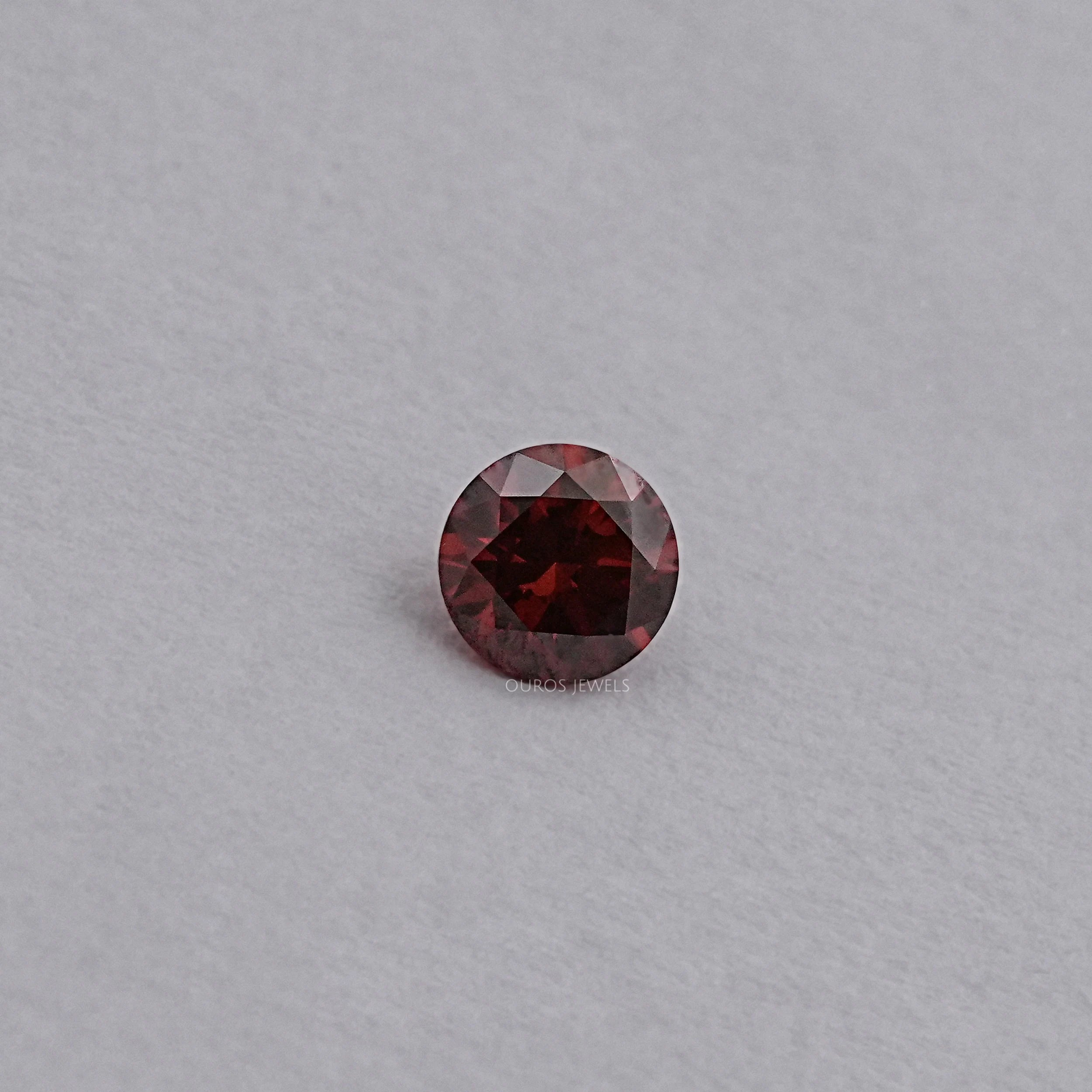 Red Round Lab Grown  Diamond Loose