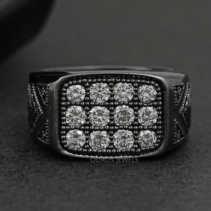 Black Gold Men's Lab Grown Diamond Ring