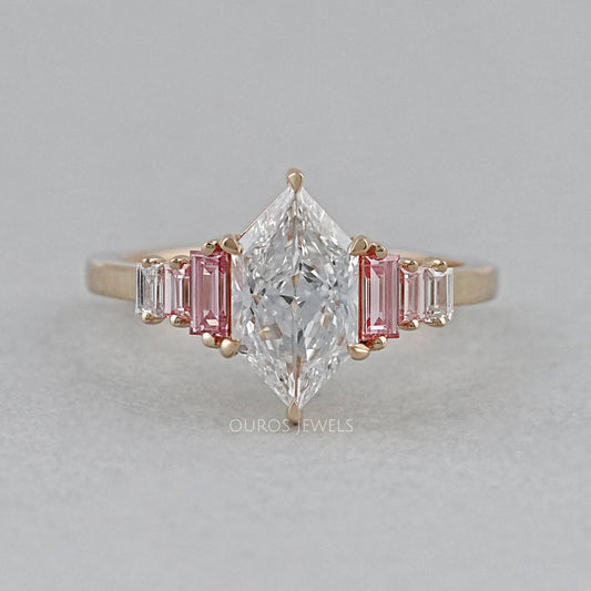 Dutch Marquise Diamond Ring With Baguette