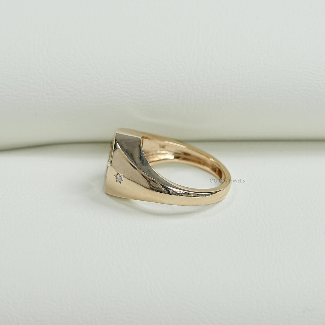 Antique Bull Cut Lab Diamond Wedding Ring Ring