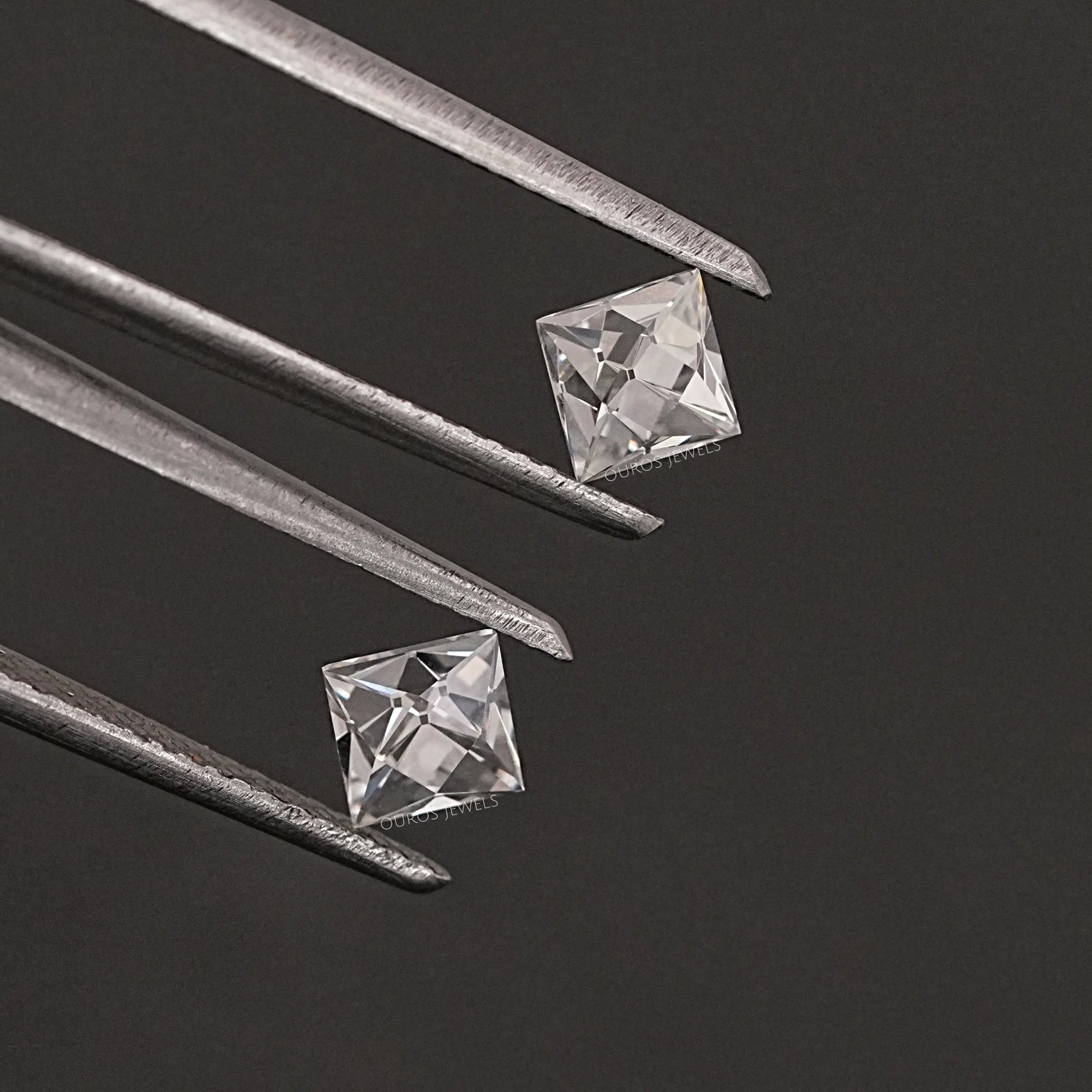 French Cut Lab Grown Diamond Matching Pair Loose