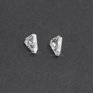 Paire de diamants de laboratoire à taille en flèche