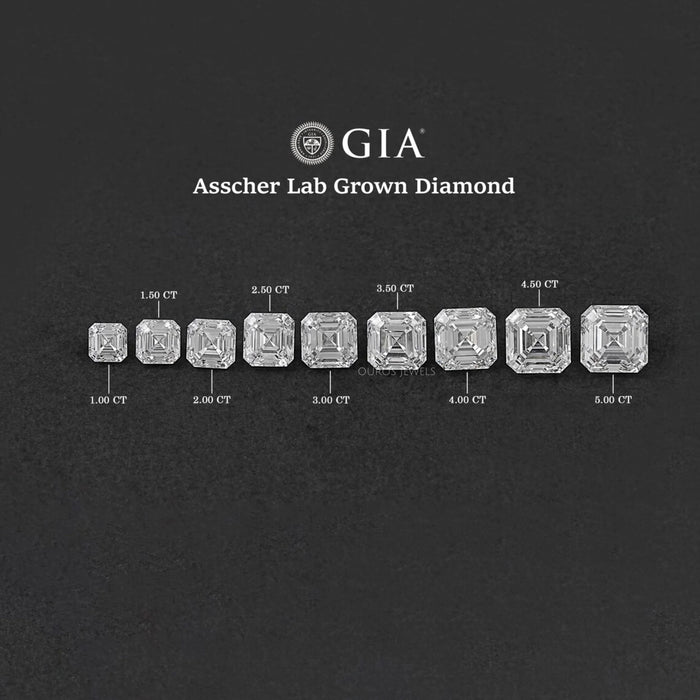Diamant de laboratoire taille Asscher 