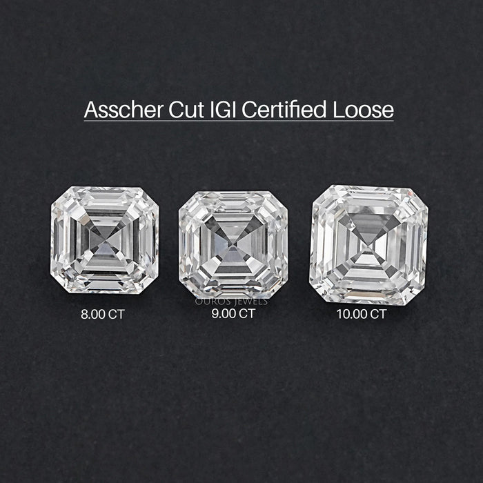 Diamant de laboratoire taille Asscher 