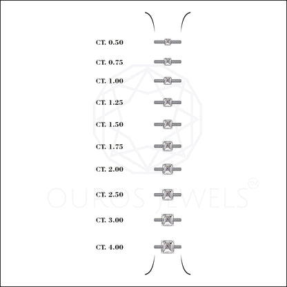 Asscher Cut Solitaire Accent Diamond Engagement Ring