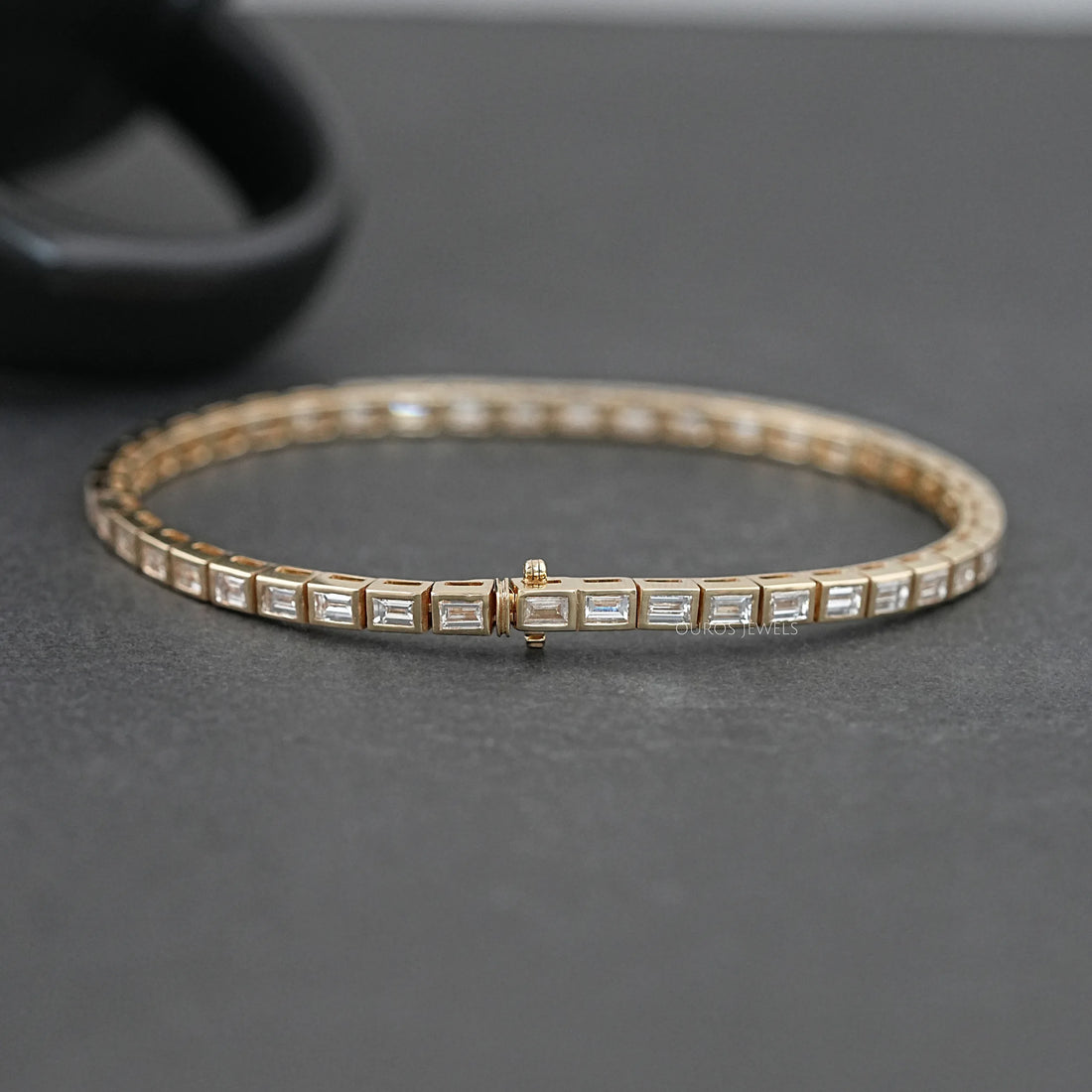 Straight Baguette Cut Channel Set Tennis Bracelet Bracelet