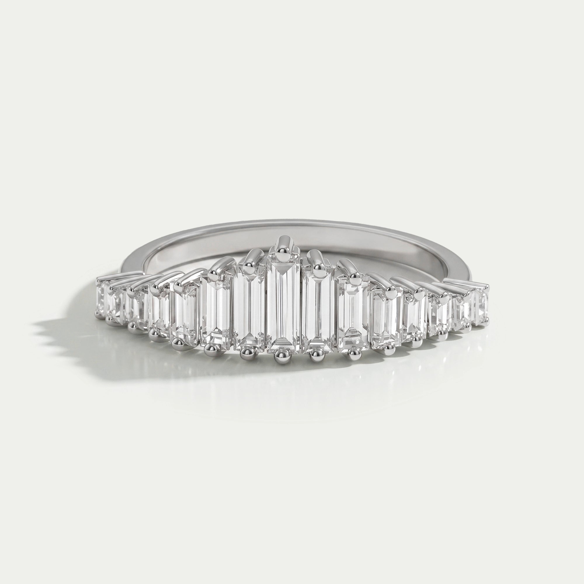 Baguette Cut Diamond Wedding Ring Rings