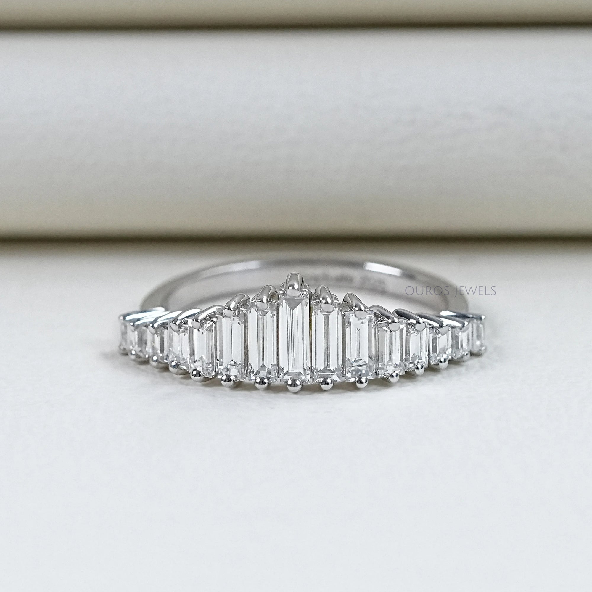 Baguette Cut Diamond Wedding Ring Rings